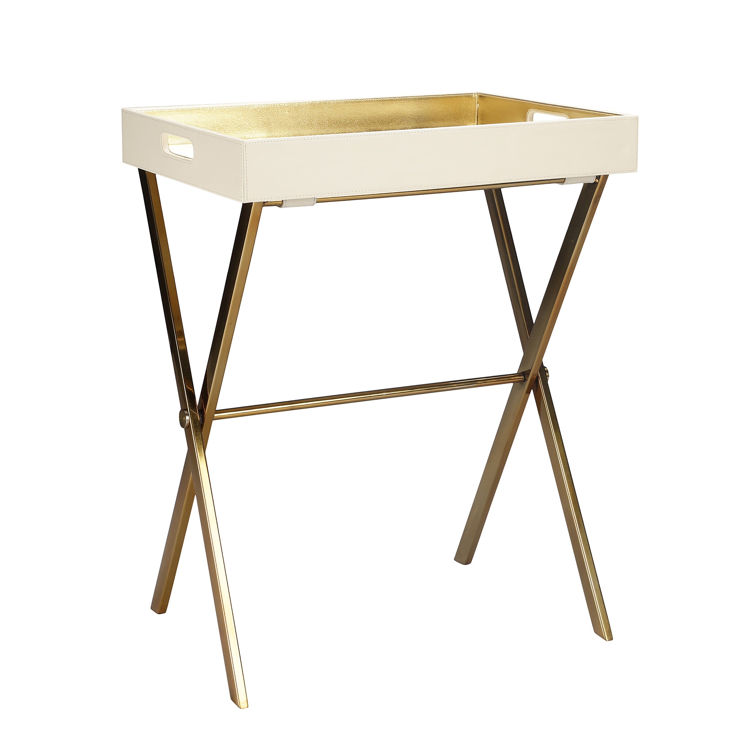 Azalea Dragonfly Gold Butler Tray Table