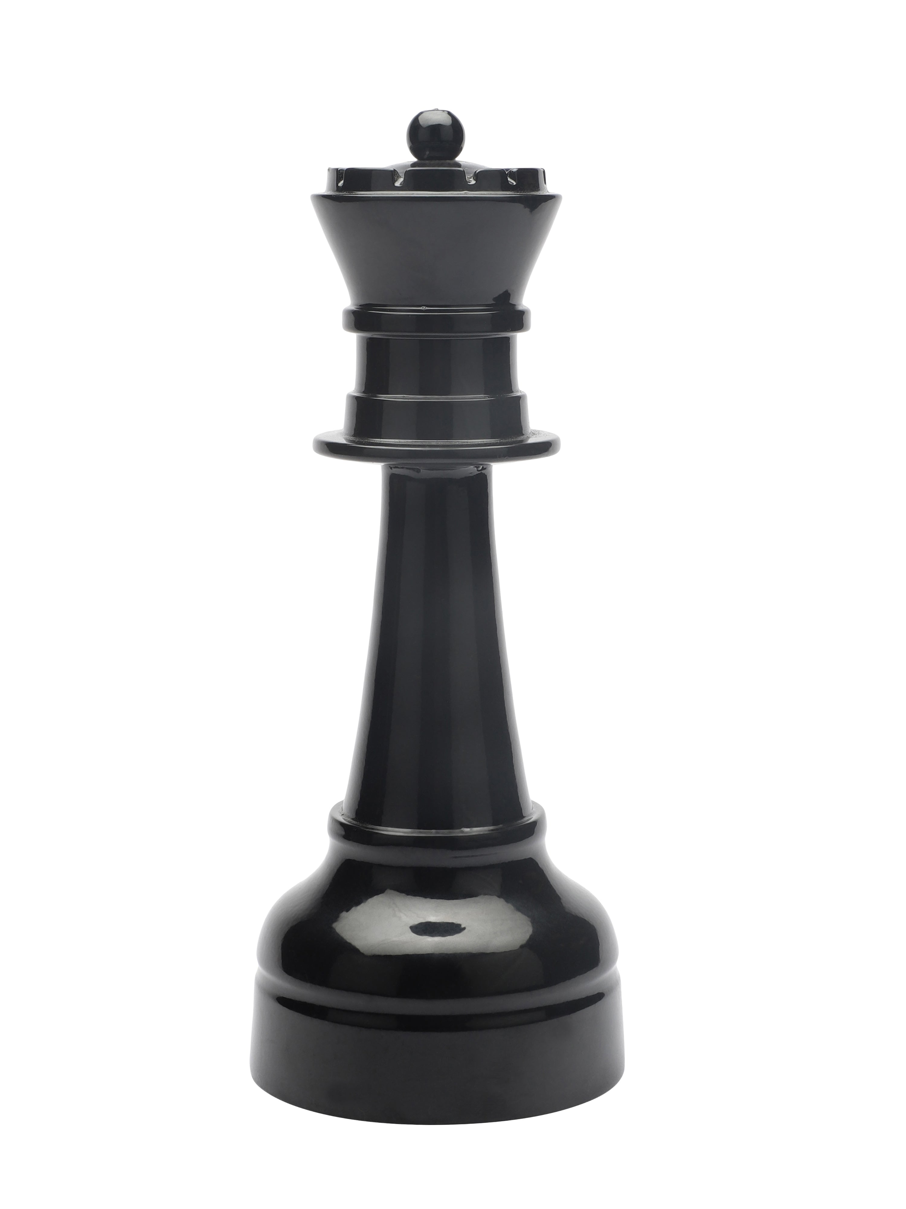 Oversized Queen Chess Glossy Black Decorative Accent