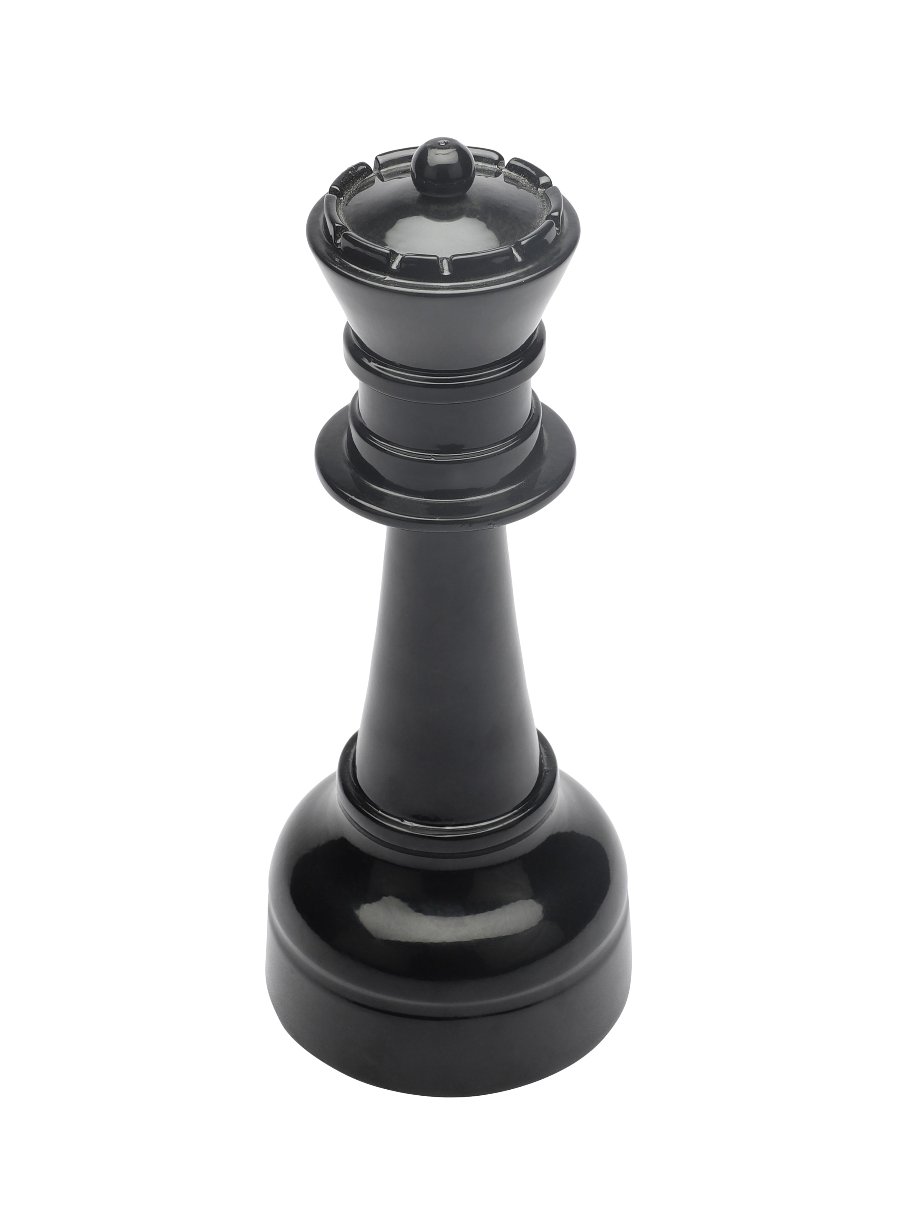 Oversized Queen Chess Glossy Black Decorative Accent