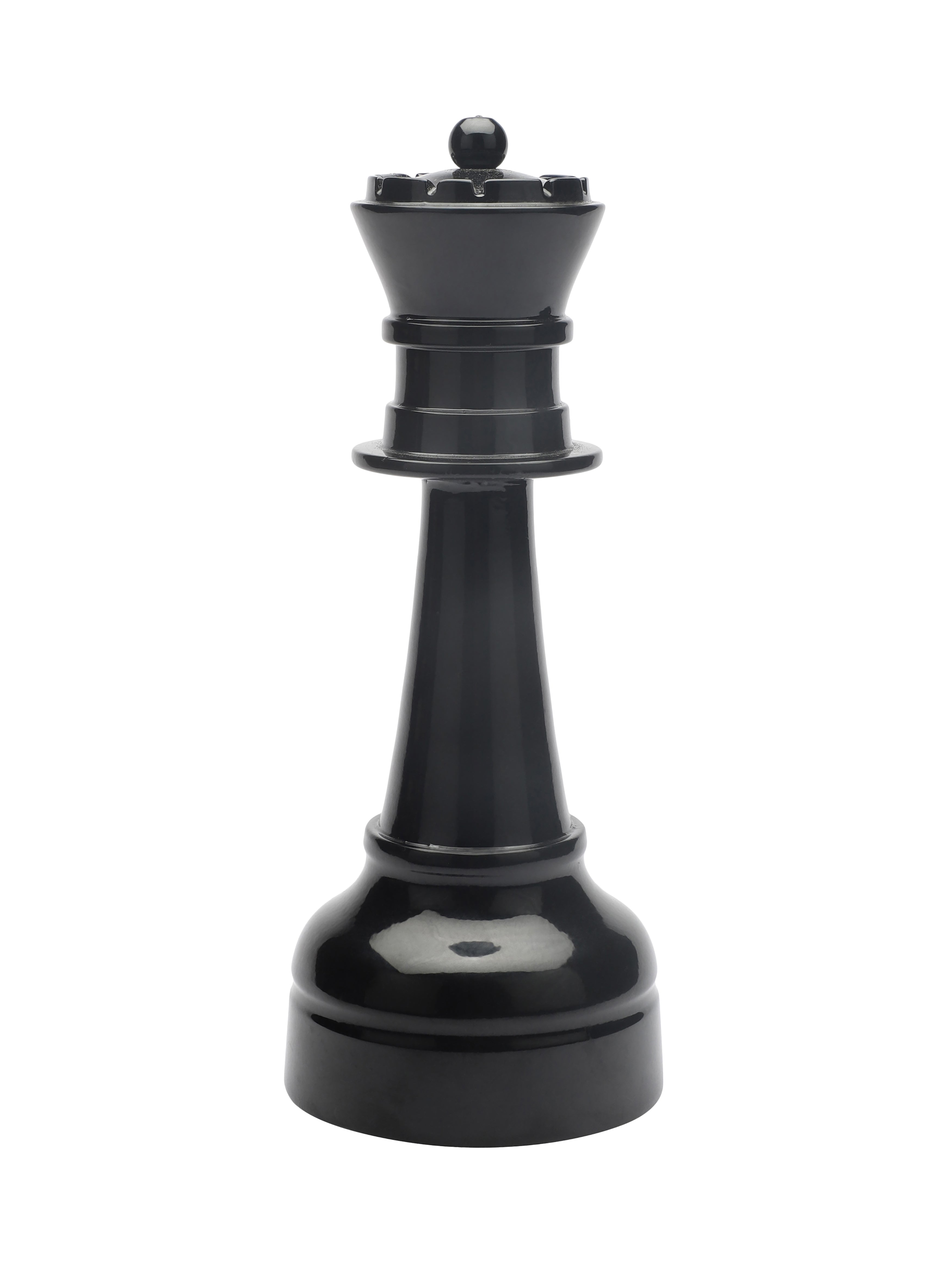 Oversized Queen Chess Glossy Black Decorative Accent