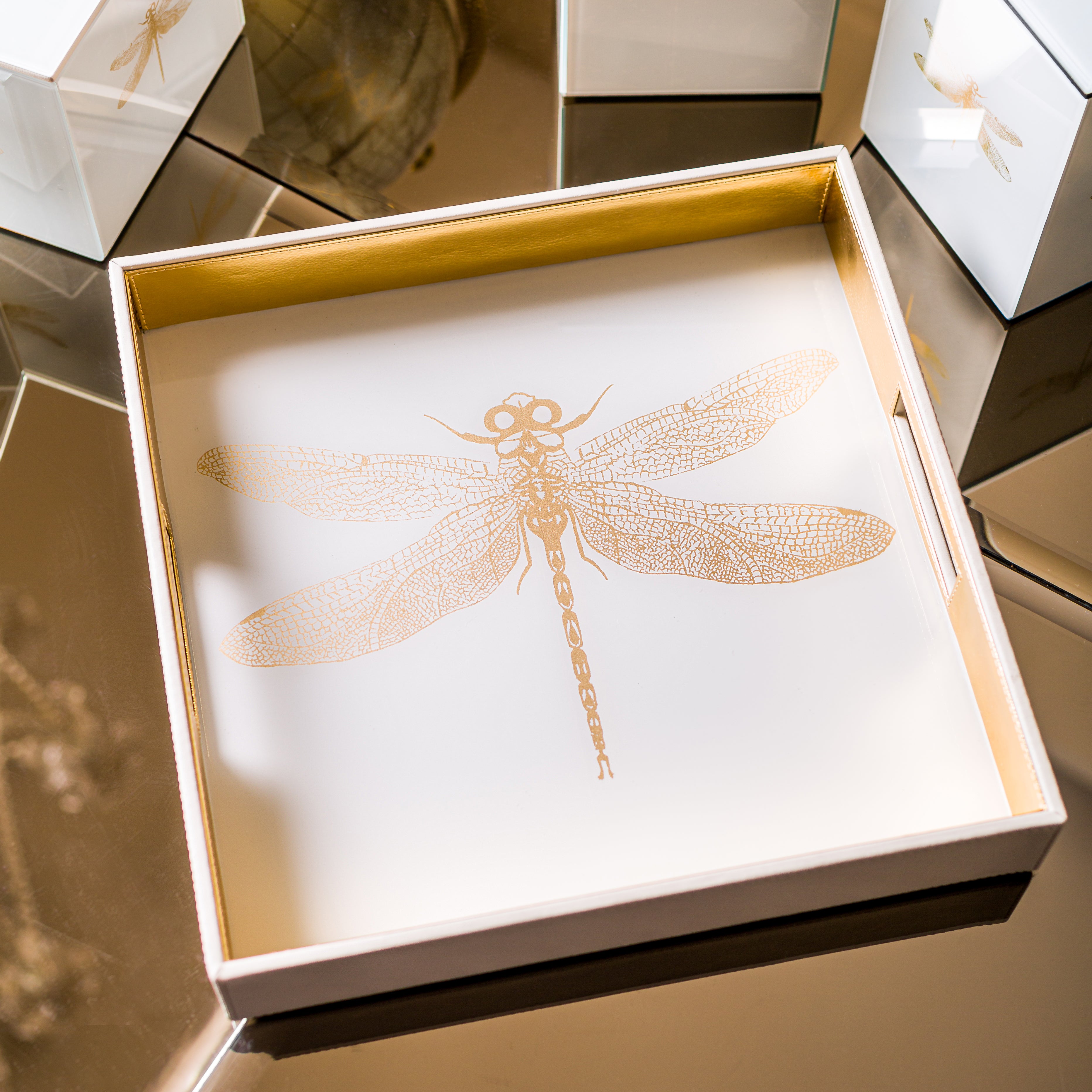 Azalea Dragonfly Square Tray