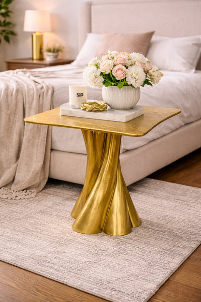 Helix Gold Accent Table