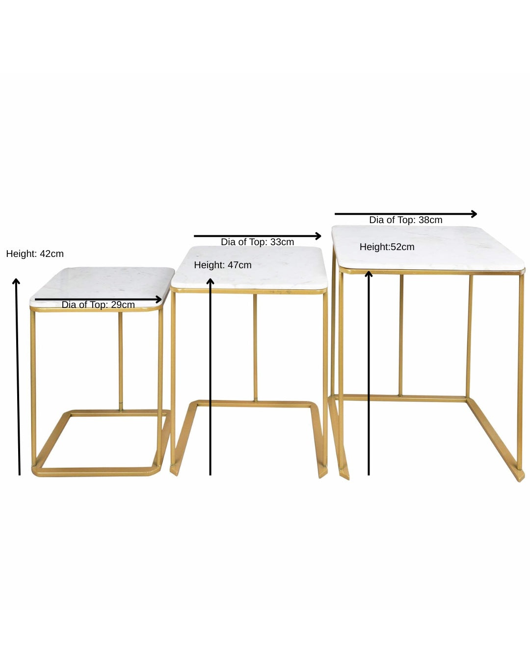 Cascade Nesting Table Set of 3