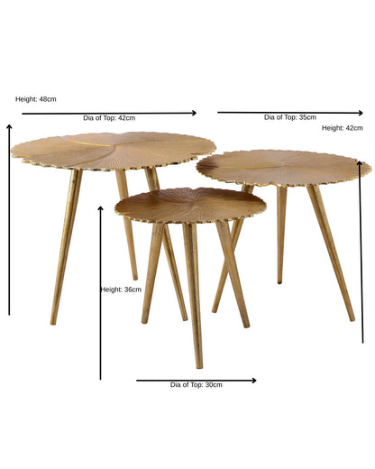 Sable Leaf Table Set of 3