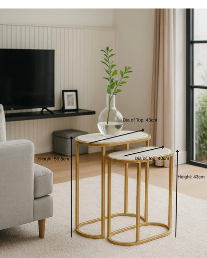 Marbella Oval Nesting Table Set of 2