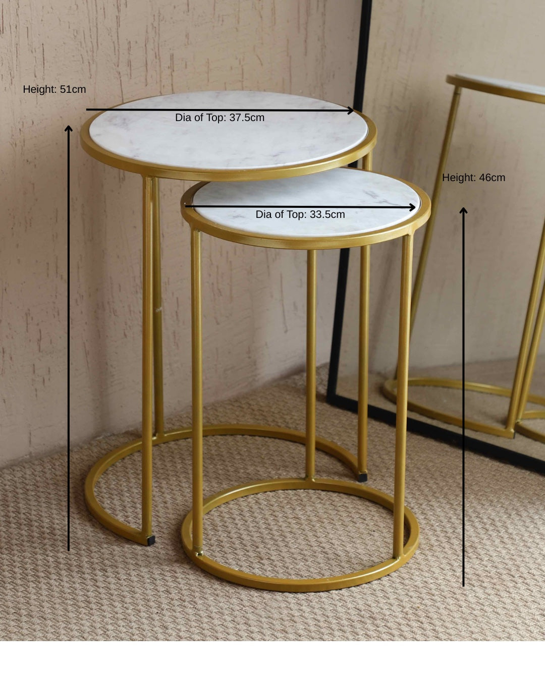 Kyoto Round Nesting Table Set of 2