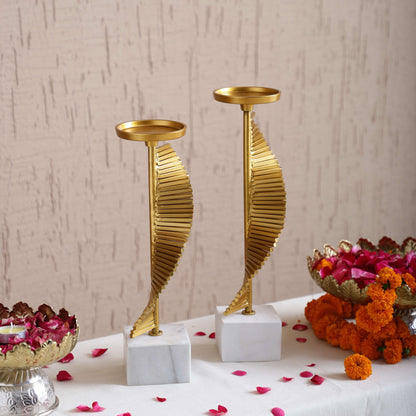 Scarlett Gold Candleholders Set of 2