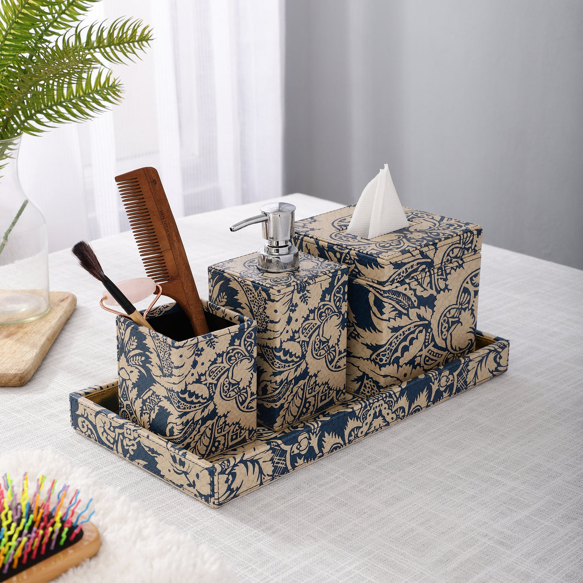 Sage Floral Printed Bathroom Set– Sammsara