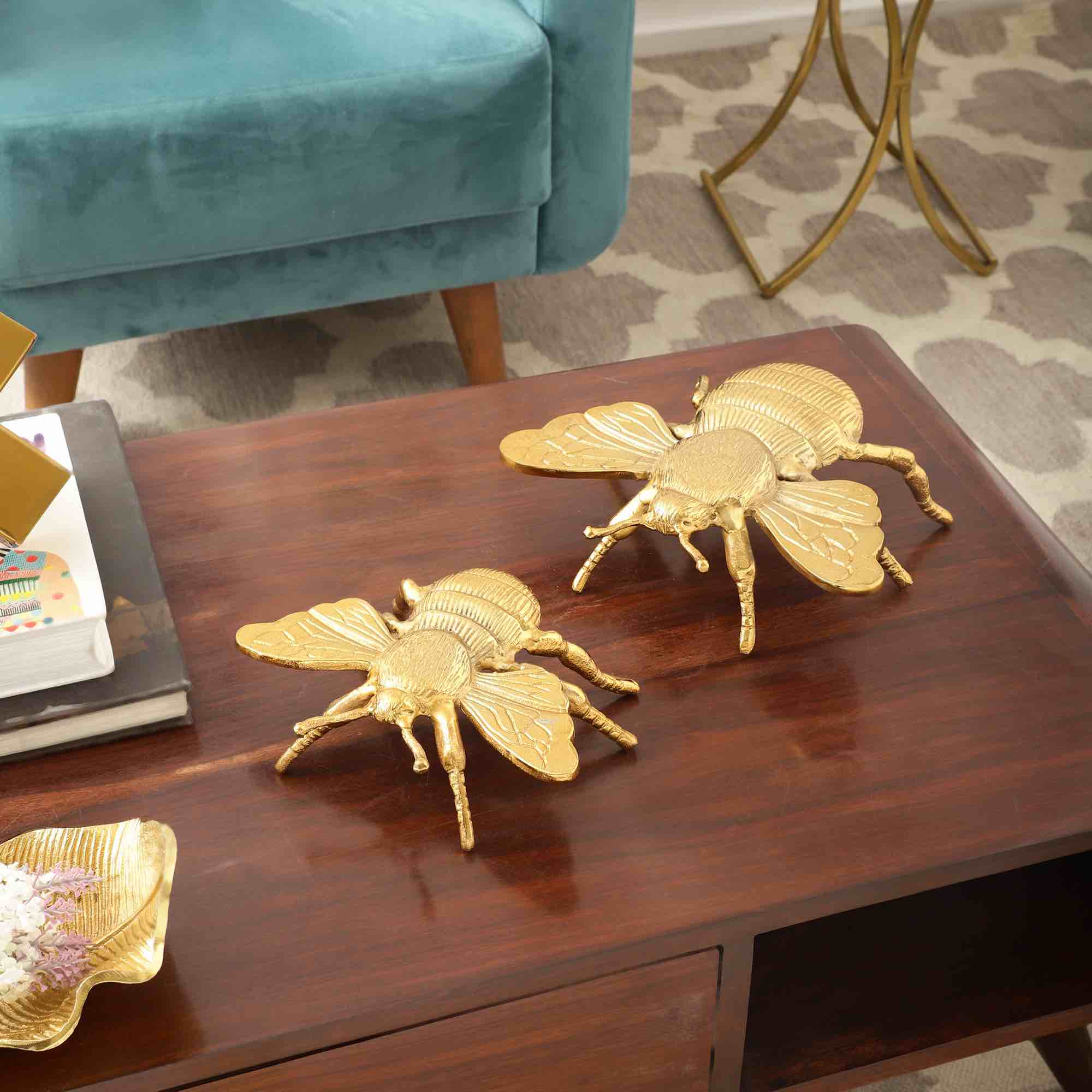 Oversized Aster Bee Accent Set of 2