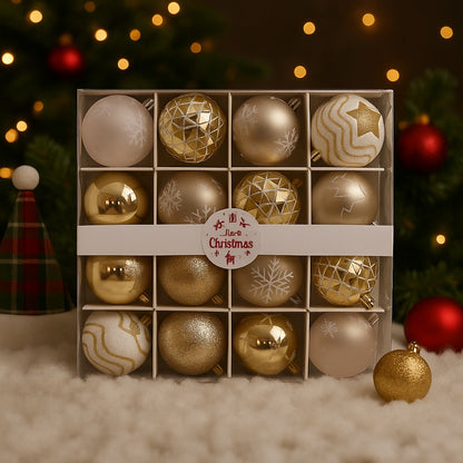 Winter Gold Luxe Ornament Set