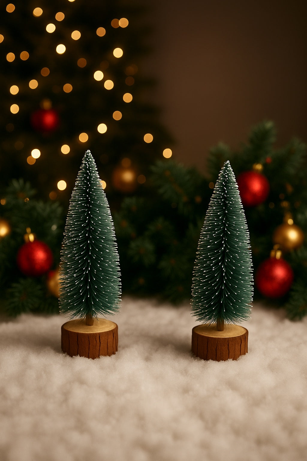 Alpine Evergreen Tree Set of 2