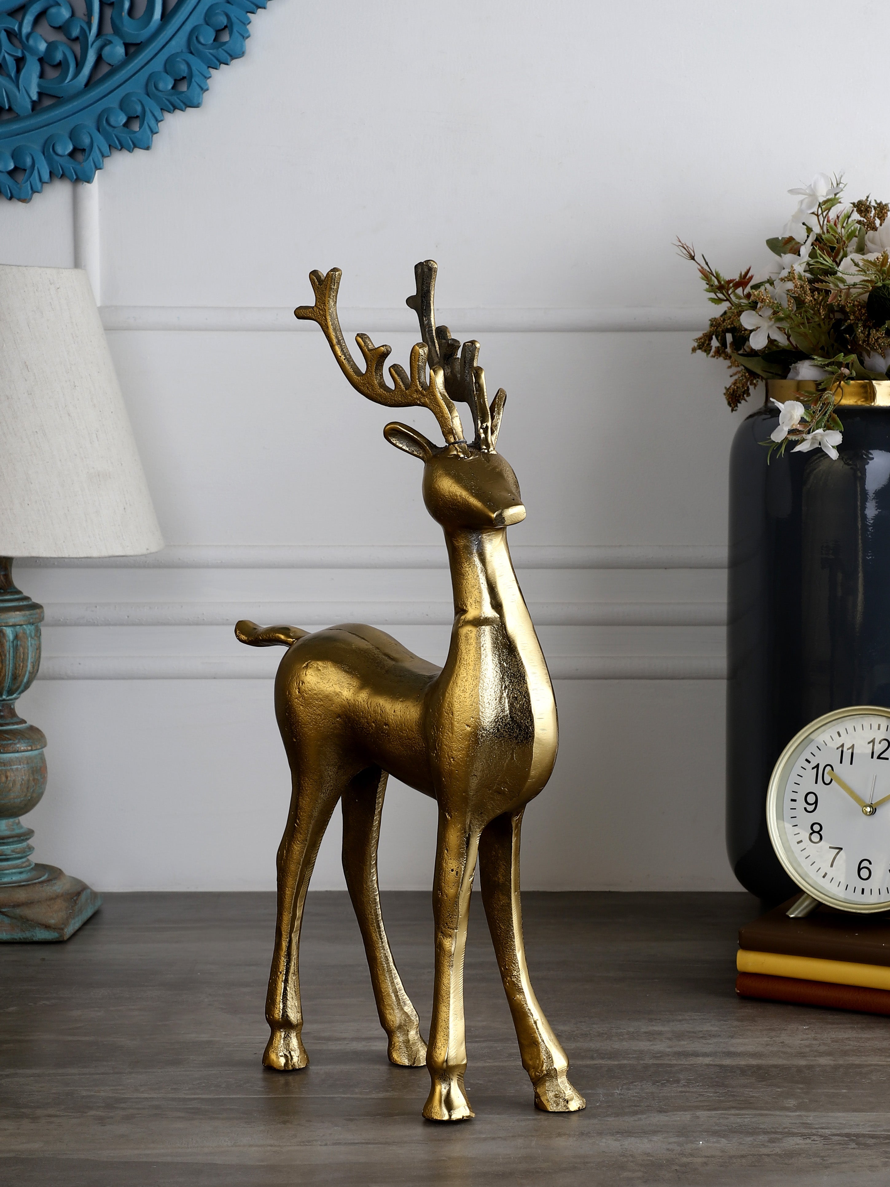 Rosso Gold Stag Sculpture
