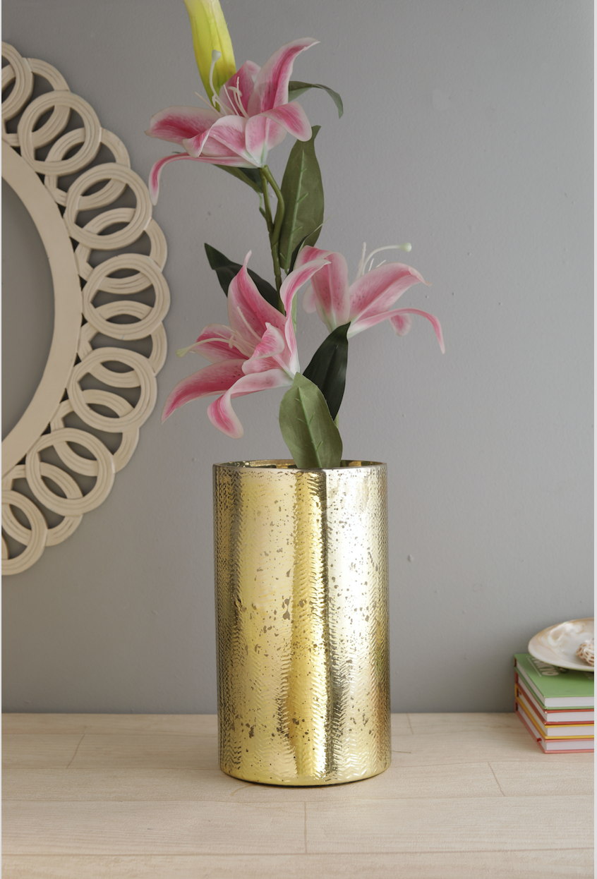Amanda Gold Glass Flower Vase Sammsara